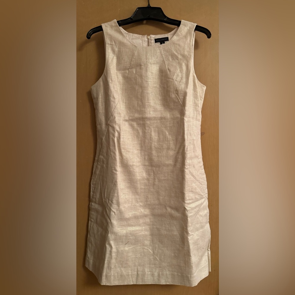 Willi Smith - Sleeveless Dress - Cream with Light Gold Finish